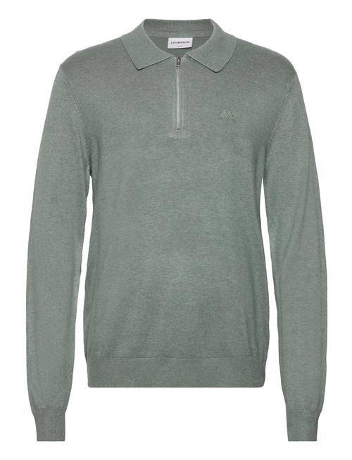 Se Ecovero L/S Zip Polo Lindbergh Green ved Booztlet