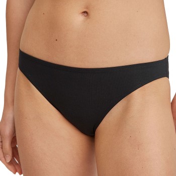 Calida Trusser Essential Cotton Low Cut Brief Sort bomuld Small Dame