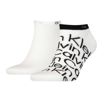 Calvin Klein Legwear Calvin Klein Strømper 2P All Over Print Sneaker Sock Hvid Str 39/42 Herre