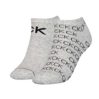 Calvin Klein Legwear Calvin Klein Strømper 2P Callie Sneaker Logo Sock Grå One Size Dame