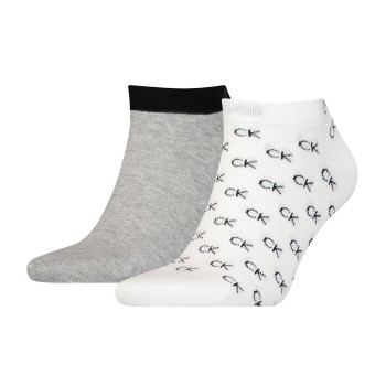 Calvin Klein Legwear Calvin Klein Strømper 2P Eduardo All Over Sneaker Sock Hvid Str 39/42 Herre