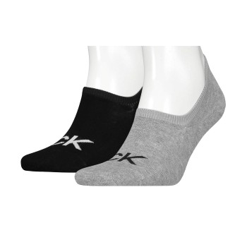 Calvin Klein Legwear Calvin Klein Strømper 2P Men High Cut Footie Socks Sort/Grå Str 43/46 Herre