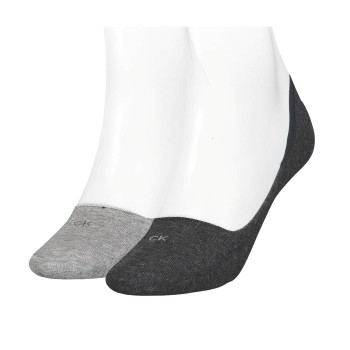 Calvin Klein Legwear Calvin Klein Strømper 2P Women Low Cut Footie Socks Grå Str 35/38 Dame