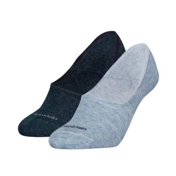 Calvin Klein Legwear Calvin Klein Strømper 2P Women Mid Cut Footie Socks Marine/Blå Str 39/42 Dame