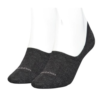 Calvin Klein Legwear Calvin Klein Strømper 2P Women Mid Cut Footie Socks Mørkgrå  Str 35/38 Dame