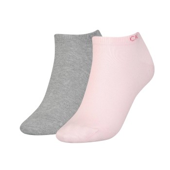 Calvin Klein Legwear Calvin Klein Strømper 2P Women Sneaker Socks Rosa/Grå One Size Dame