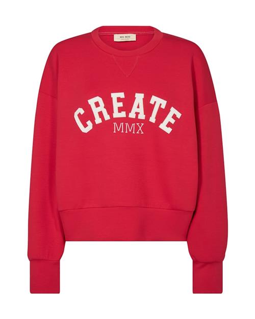 MOS MOSH Sweatshirt  rød / hvid