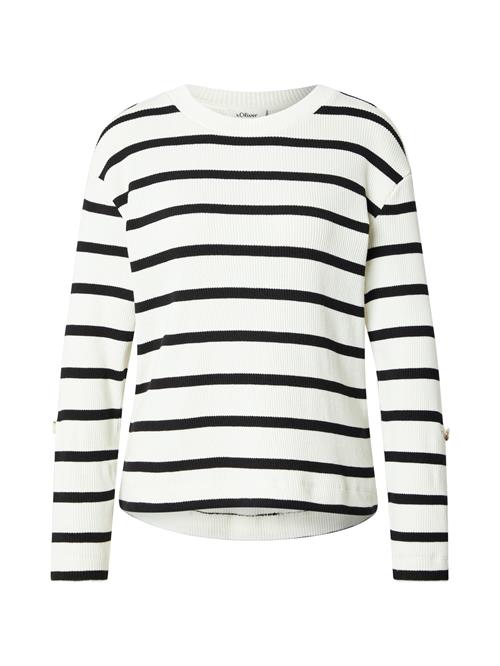 s.Oliver Sweatshirt  sort / hvid