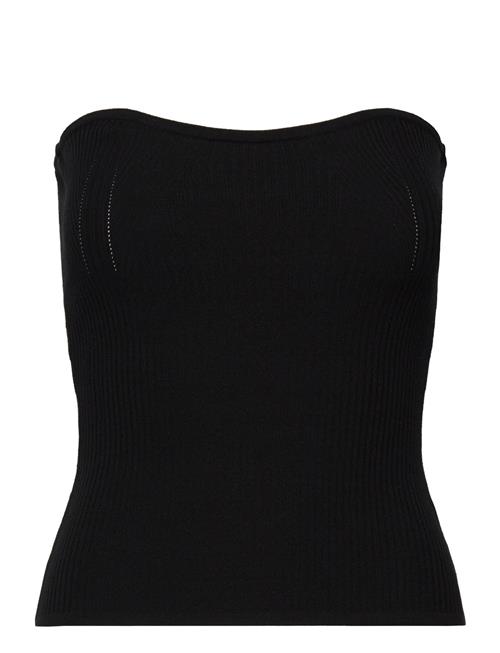 Se Como Knit Strapless Top Second Female Black ved Booztlet