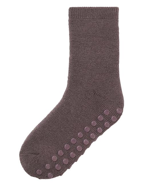 Nmfwaksi Wo/Bl Terry Sock W/Non Skid Name It Brown