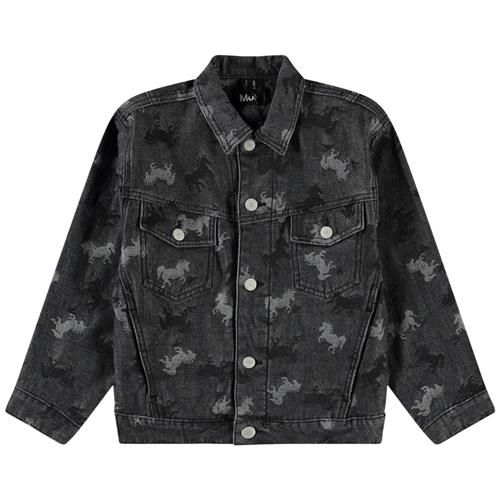 Molo Hedly Denim Jacket Giddy-up 104cm  Sort  104 cm  Unisex