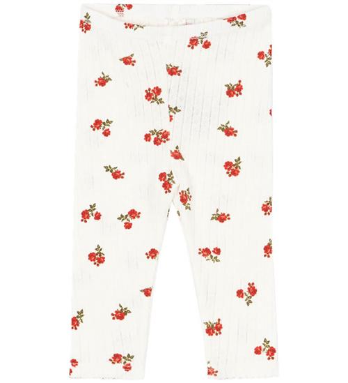 Konges SlÃ¸jd Leggings - Rib - Minnie - Rose Red m. HulmÃ¸nster