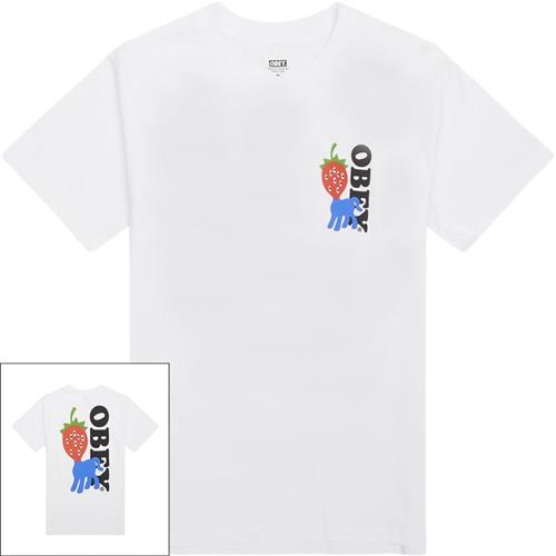 Obey Strawberry Tee Hvid