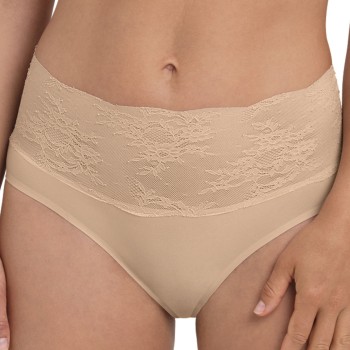 Anita Trusser Essential High Waist Lace Briefs Beige Medium Dame