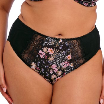 Elomi Trusser Morgan High Leg Brief Sort blomstret polyamid X-Large Dame