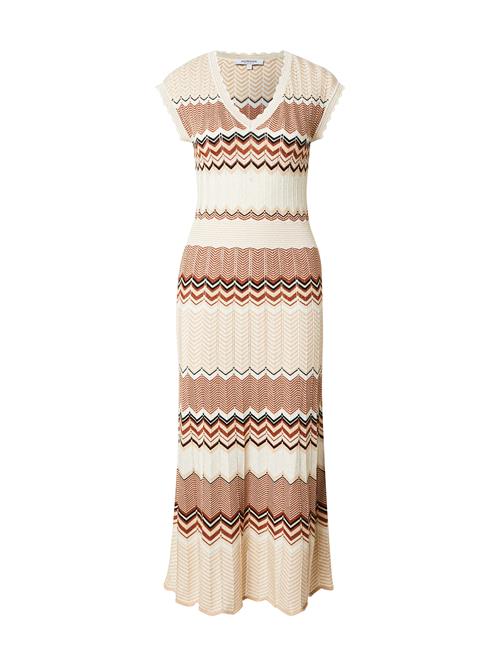 Morgan Strikkjole  beige / brun / sort