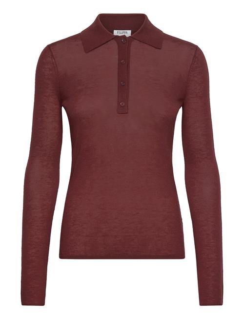 Se Knit Polo Sweater Filippa K Red ved Booztlet