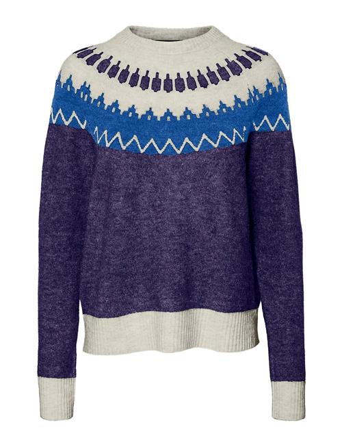 Vmsim Ls Nordic Pullover Ga Rep Lcs Vero Moda Blue