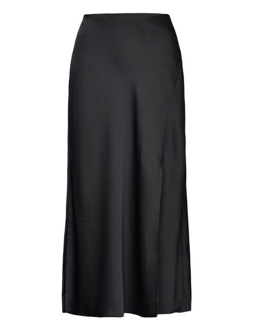 Satin Crepe A-Line Skirt Lauren Ralph Lauren Black