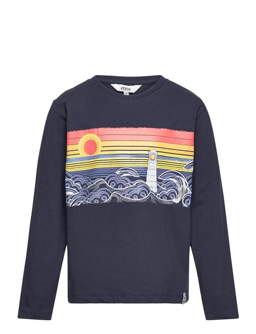 Crawford Ls Tee Ebbe Kids Navy