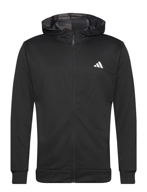 Adidas Train Essentials Camo Full Zip Hoodie Adidas Performance Black