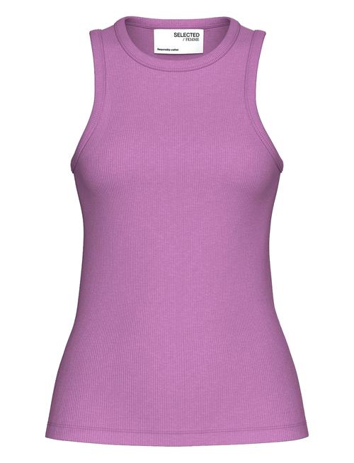 Slfanna O-Neck Tank Top Noos Selected Femme Purple