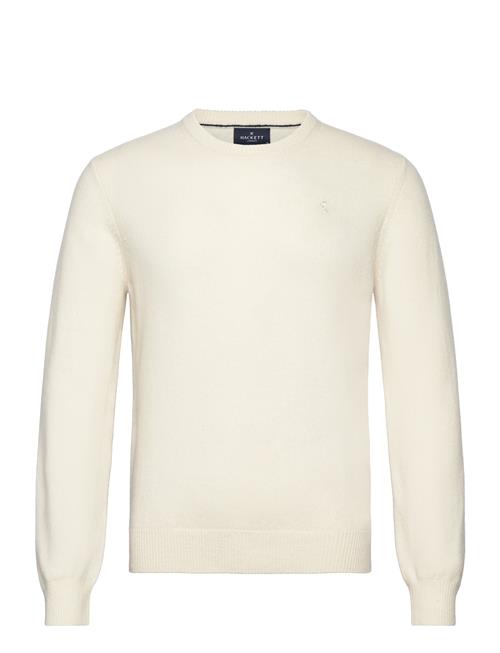 Se Lambswool Crew Hackett London Cream ved Booztlet