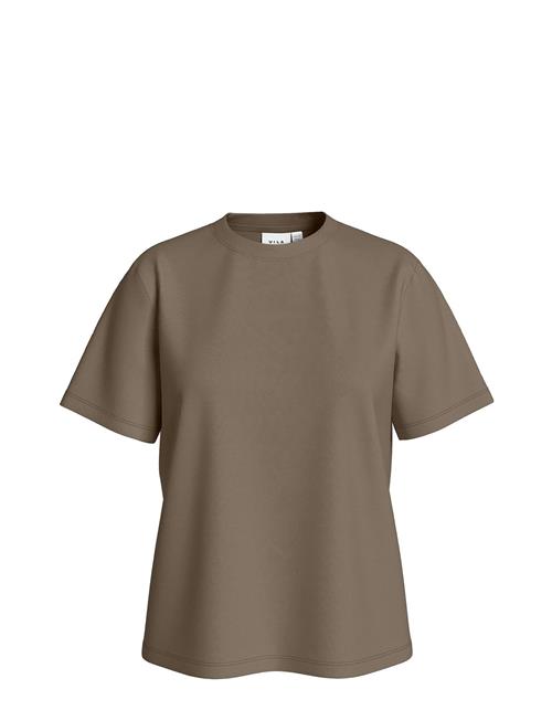 Vinora S/S T-Shirt - Noos Vila Brown