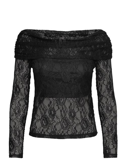 Se Slfmista Ls Off Shoulder Lace Top Selected Femme Black ved Booztlet