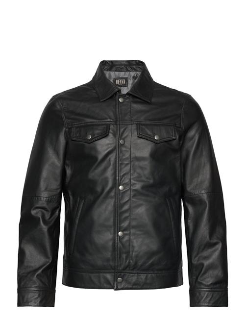 Walter Leather Bomber Jacket Jofama Black