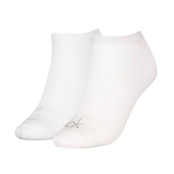 Calvin Klein Legwear Calvin Klein Strømper 2P Shiny Logo Sneaker Socks Hvid Str 35/38 Dame