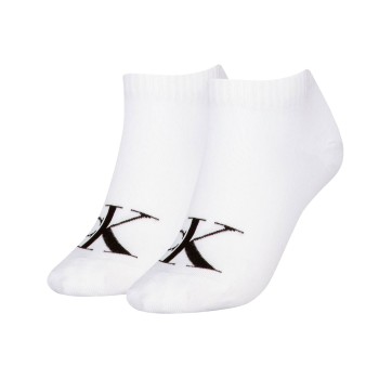 Calvin Klein Legwear Calvin Klein Strømper 2P Women Monogram Sneaker Socks Hvid Str 35/38 Dame