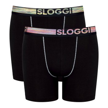 Sloggi 2P Men Go ABC Natural Shorts Sort økologisk bomuld Large Herre