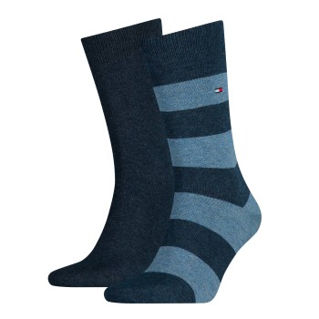 Tommy Hilfiger Legwear Tommy Hilfiger Strømper 2P Men Rugby Sock Jeansblå Str 43/46 Herre