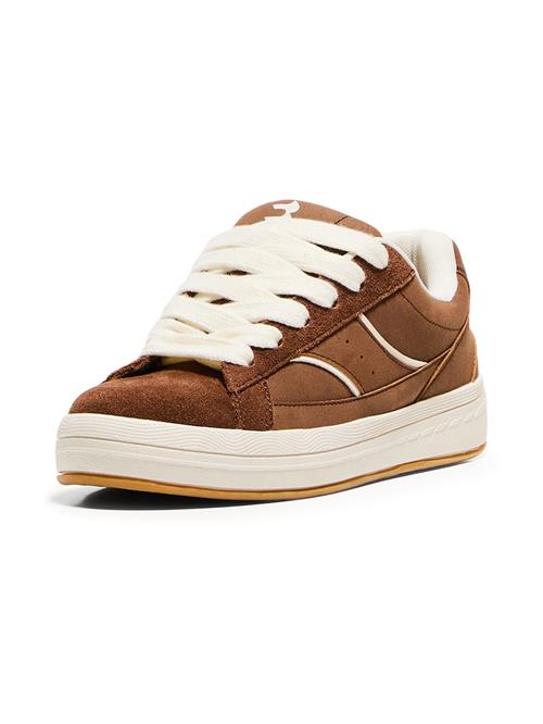 Bershka Sneaker low  brun / hvid