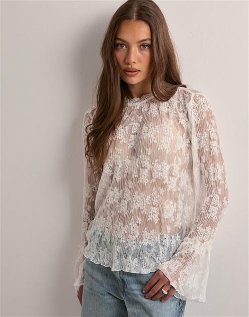 Pieces - Hvid - Pcsemma Ls Top Jrs