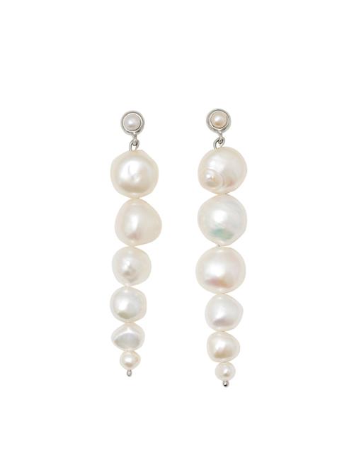 Drop Pearl Earrings Blue Billie Silver