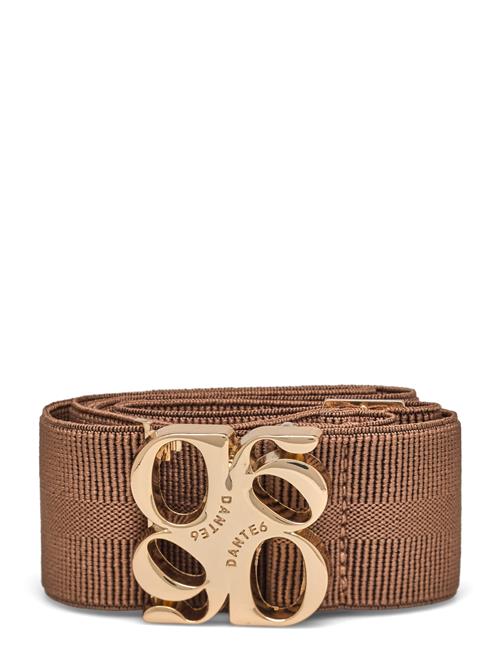 D6 Motif Logo Tape Belt Gold Dante6 Beige