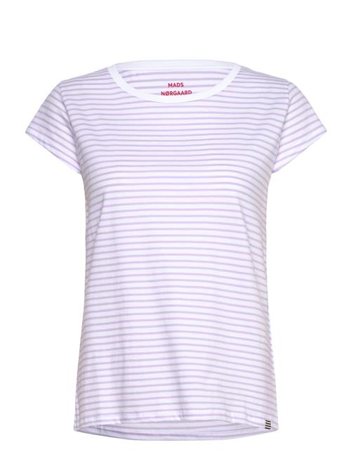 Fine Jersey Stripe Teasy Tee Fav Mads Nørgaard Purple