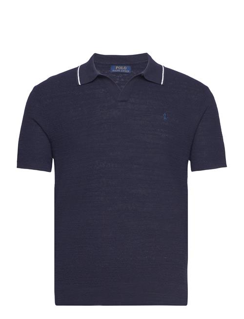 Textured Cotton-Linen Sweater Polo Ralph Lauren Navy