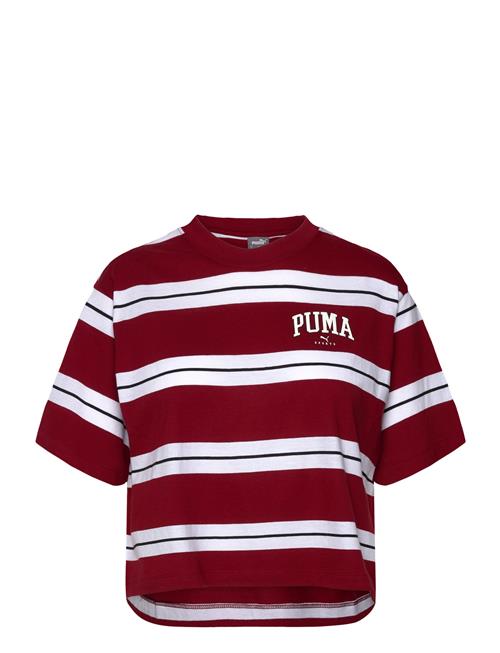 Puma Squad Striped Tee PUMA Burgundy