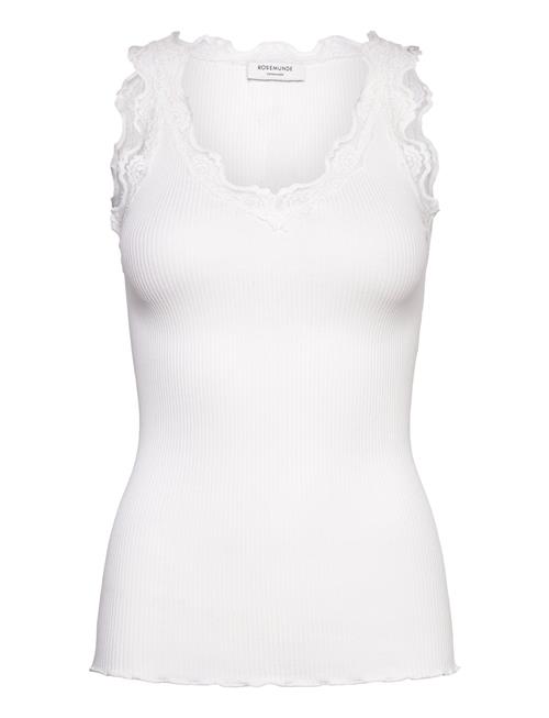 Rwbeatha Sl V-Neck Lace Top Rosemunde White