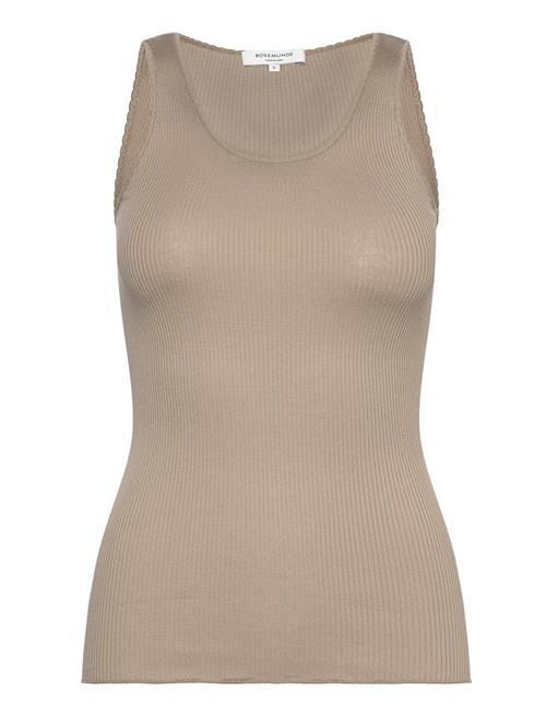 Se Rwbeatha Sl U-Neck Top Rosemunde Khaki ved Booztlet