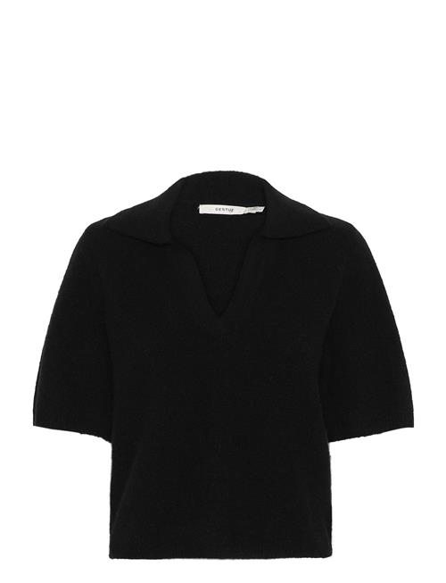 Gzalpha Ss Polo Pullover Gestuz Black