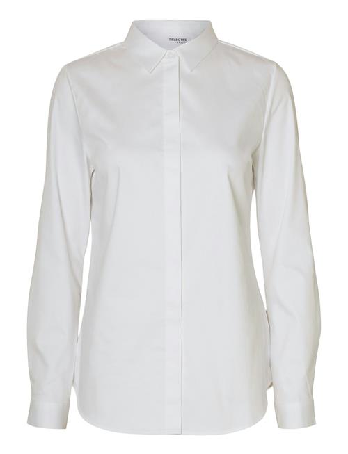 Slfromie Ls Fitted Shirt Noos Selected Femme White