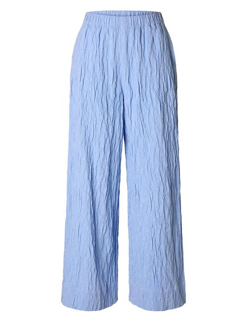 Slfcoria Hw Wide Pant B Selected Femme Blue