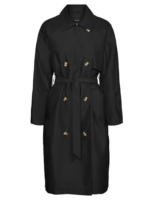 Vmdoreensoffy Long Trenchcoat Ent Vero Moda Black