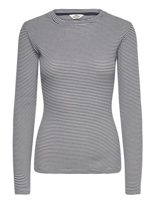 Se 2X2 Cotton Stripe Tuba Tee Ls Mads Nørgaard Black ved Booztlet