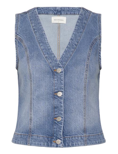 Se Mscheli Ada Denim Vest MSCH Copenhagen Blue ved Booztlet