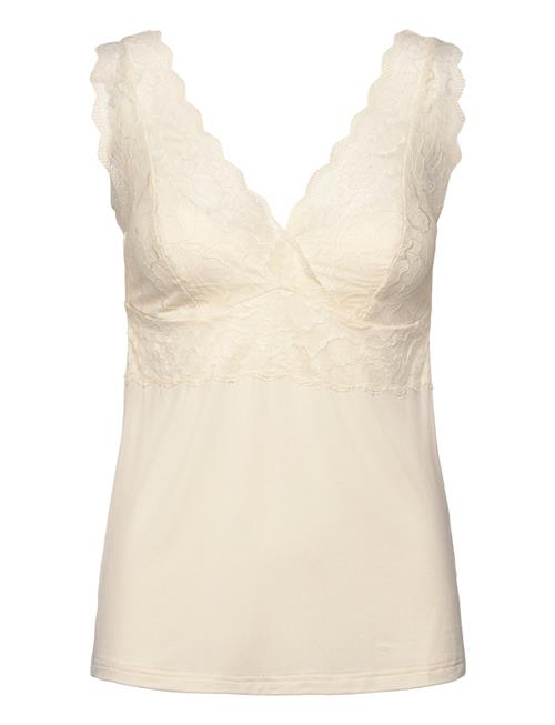 Se Rwbiarritz Sl Strap Lace Top Rosemunde Cream ved Booztlet